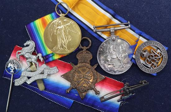 WWII medals to Private L.P. Maris and badges